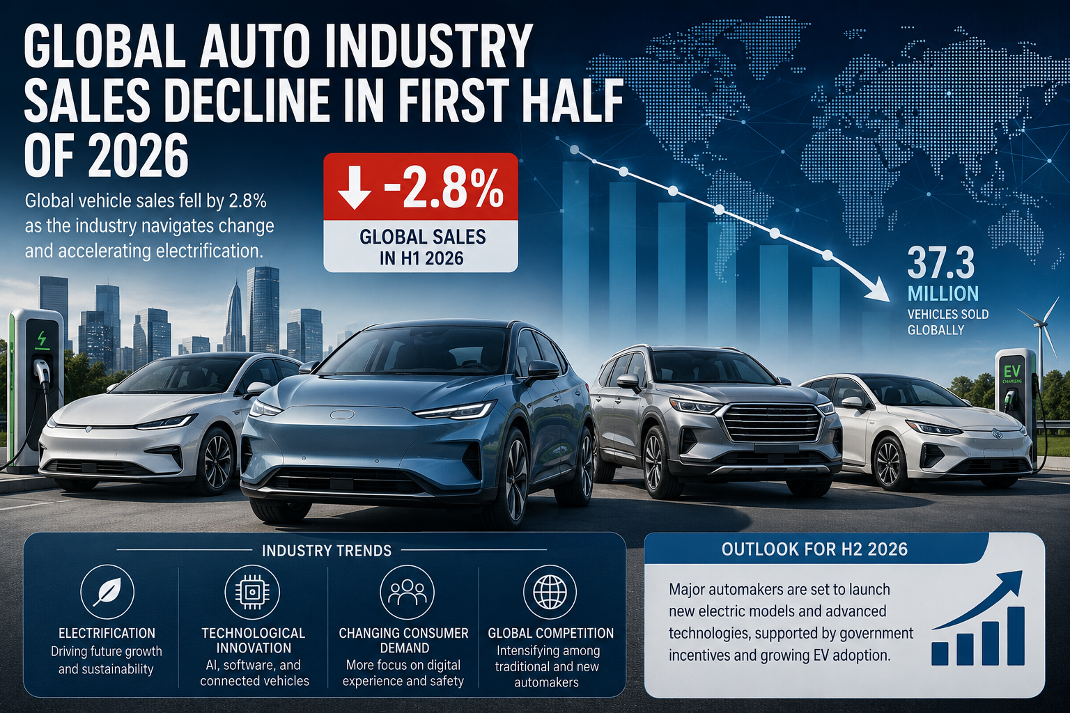 Global Auto Industry Faces New Challenges as Vehicle Sales Decline in First Half of 2026