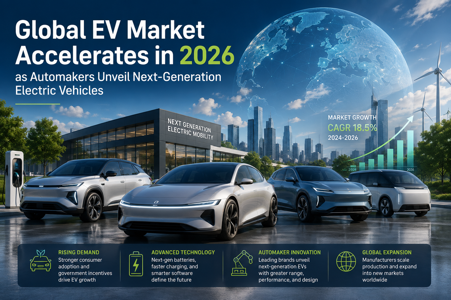 Global EV Market Accelerates in 2026 as Automakers Unveil Next-Generation Electric Vehicles